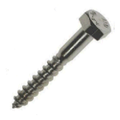 A2 Stainless Coach Screw Hex Head.