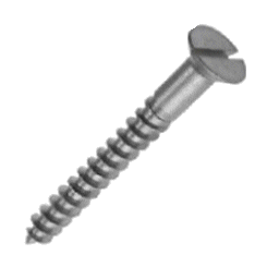 Wood Screws Slotted Countersunk A2 Stainless.