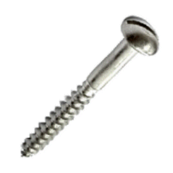 Wood Screws Slotted Round Head A2 Stainless.