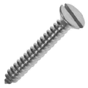 No.10 x 5/8 Self Tapping Screw Csk Slotted A2 Stainless Steel