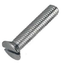 M4 x 6mm Machine Screw Csk Slotted. A2 Stainless.