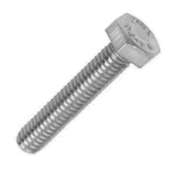 M10 x 55mm Set Screw Hex Head A4 Stainless.